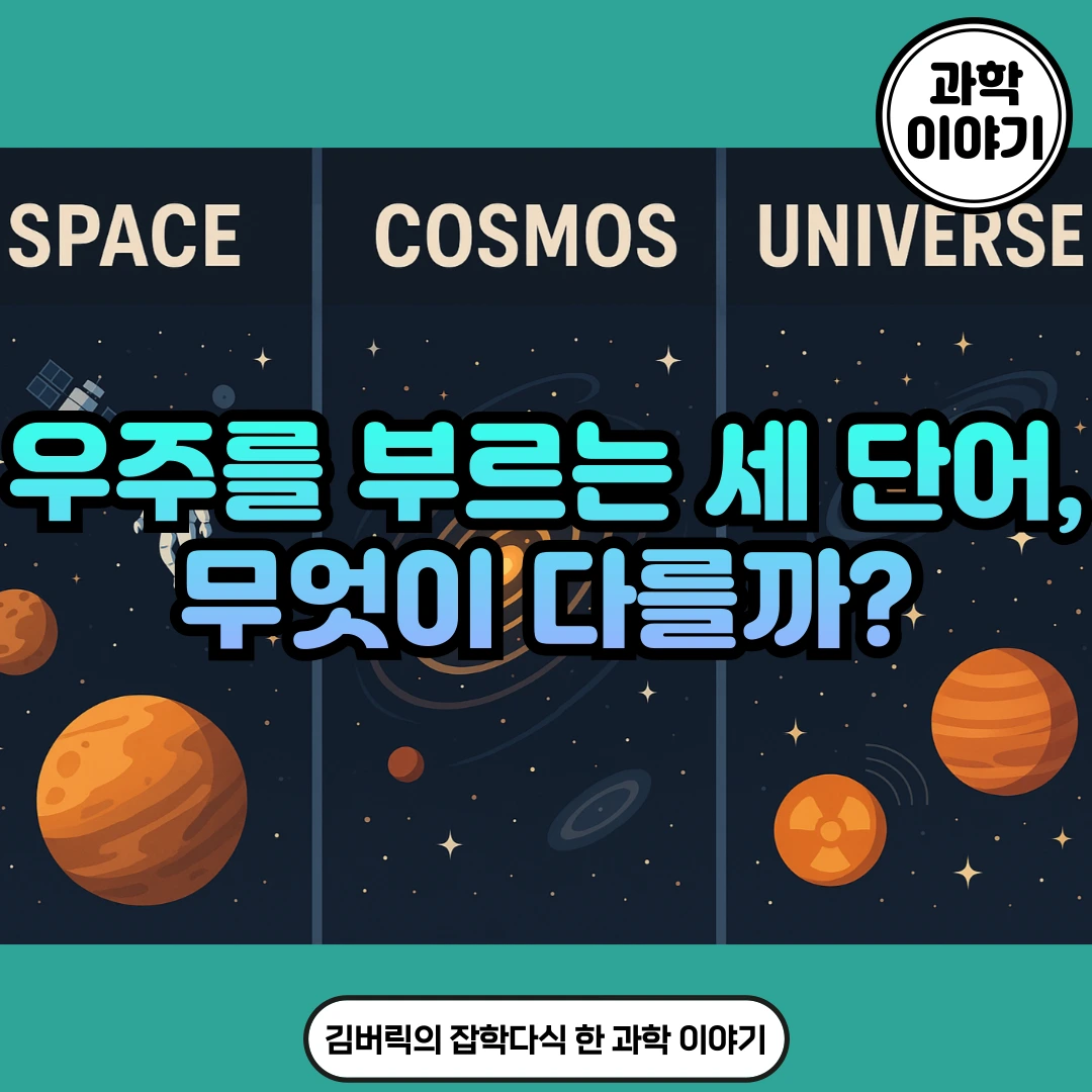우주를 뜻하는 3가지 언어: Space, Cosmos, Universe의 차이 - 김버릭의
